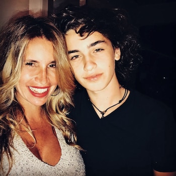 Florencia con Tomás, su hijo