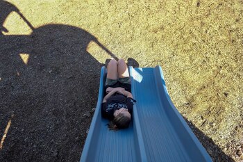 Jessica en un parque del