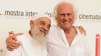 Junto a “Pino” Solanas en