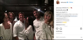 Zaira Nara con amigos y con su pareja, pasaron Año Nuevo en el campo