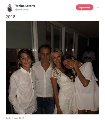 Todos de blanco, los Latorre recibieron el 2018 unidos, luego de un turbulento 2017