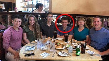 El presunto homicida, en un almuerzo familiar