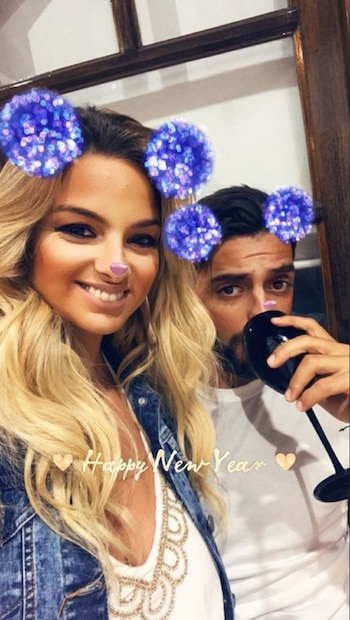 Bechara celebró la llegada del 2018 con su novio, Agustín Jiménez