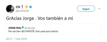 El mensaje de Chano para Jorge Rial
