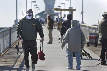 Pescadores en Fort Walton (Florida),