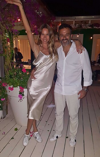 Andrea Bursten junto a su pareja, Damián Schuchner (GM Press)