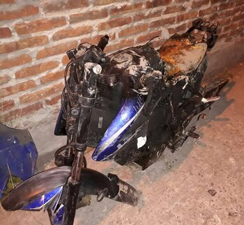 Así apareció la moto en
