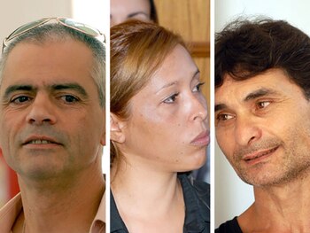 El marido de Carola (izq.),