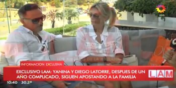 Yanina y Diego Latorre, juntos