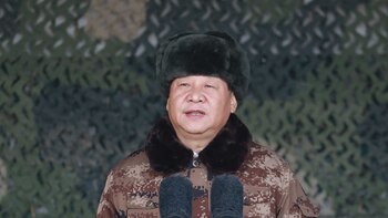 Xi Jinping encabezó un entrenamiento