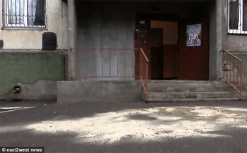 Lugar donde cayó el hombre