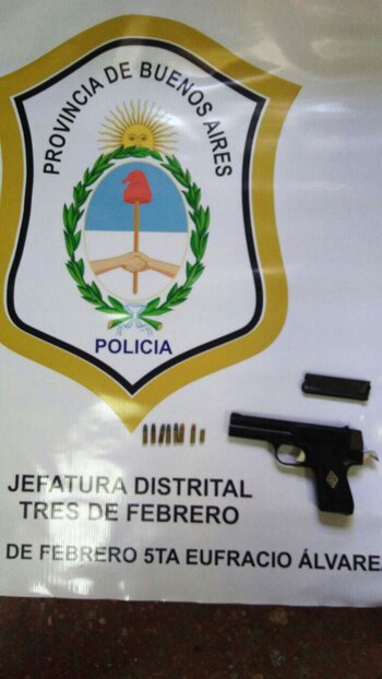 La pistola fue secuestrada por
