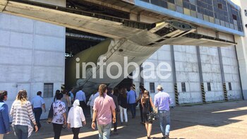 Uno de los hangares de