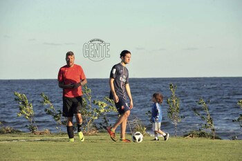 Marcelo y sus dos hijos