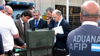 Timerman durante la incautación de