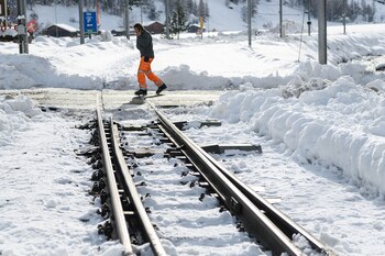 Las vías del tren quedaron