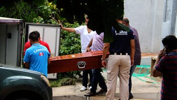 El feretro del secuestrado Abraham