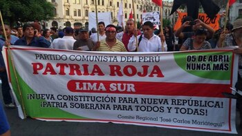 Manifestación de Patria Roja por