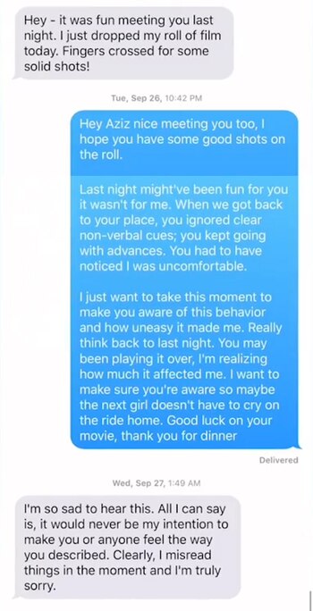 El chat entre el actor