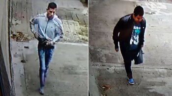 Los dos delincuentes, captados por las cámaras