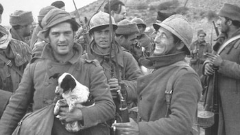 ¿Orwell? sostiene un perro y