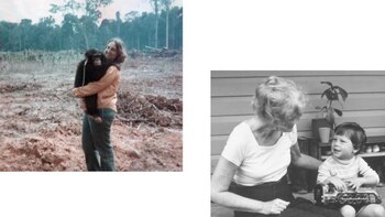 (Izquierda) Claire Janaro con Mr.