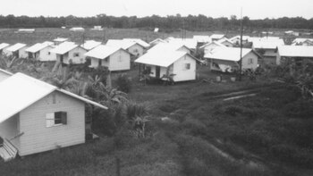Pequeñas casas donde vivía la