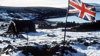 Ajax Bay, en las Malvinas.
