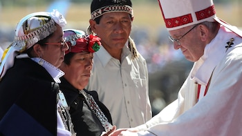 El papa Franicsco durante la