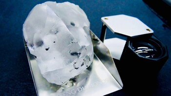 El diamante tiene el tamaño