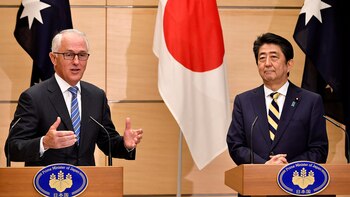 Malcom Turnbull y Shinzo Abe