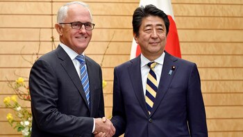 Malcolm Turnbull y Shinzo Abe