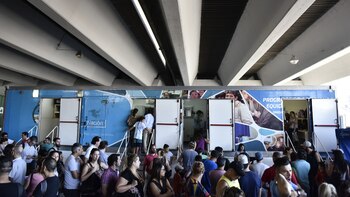 El puesto para vacunarse ubicado