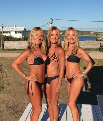 A los 57 las trillizas