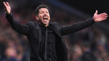 El “Cholo” actual, el apasionado entrenador del Atlético de Madrid (Getty)