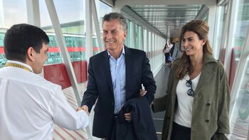 El presidente Macri junto a