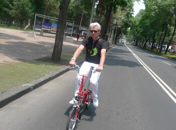 Byrne en México, durante una