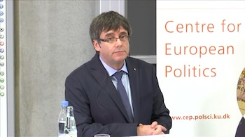 Carles Puigdemont durante el debate