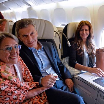 En pleno viaje a Davos