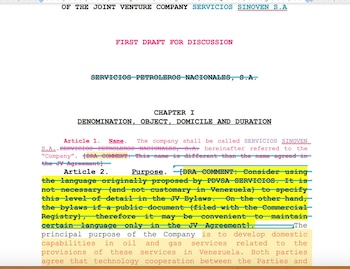 El borrador firmado por las