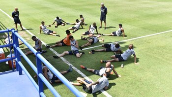 Boca entrenó bajo la atenta mirada de Jorge Sampaoli