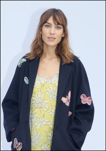 Curtain bangs. Alexa Chung