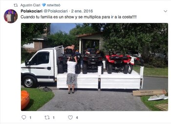 Otro tuit reposteado por Agustín.