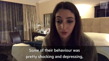 La joven grabó un corto