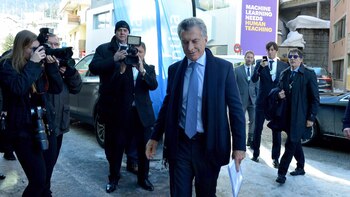 Mauricio Macri en Davos (Prensa