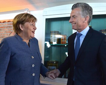 Angela Merkel y Mauricio Macri