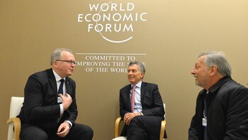 El presidente Macri durante una