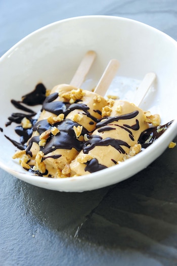 Helado de dulce de leche.