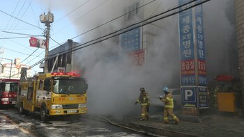 El cuerpo de bomberos surcoreano