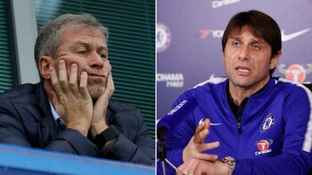 Roman Abramovich y Antonio Conte